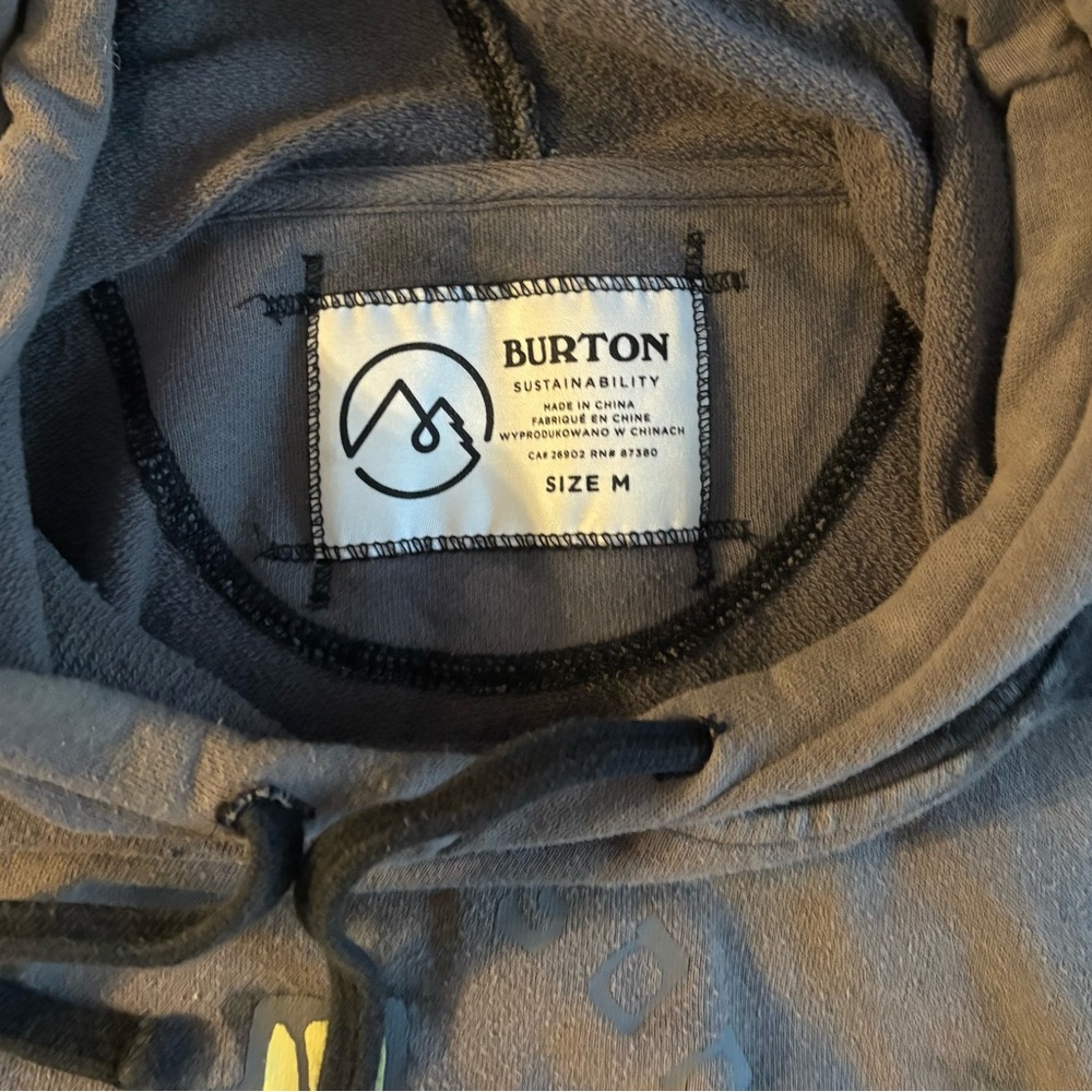 Burton Snowboard Grey Tye Dye Sweatshirt - Picture 2 of 3